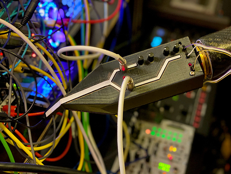 Current SynLimb attached to Modular Synthesizer